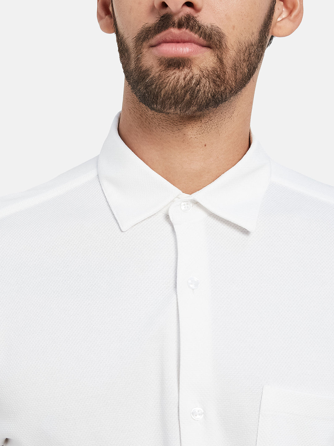 Mettle Spread Collar Long Sleeves Casual Cotton Shirt