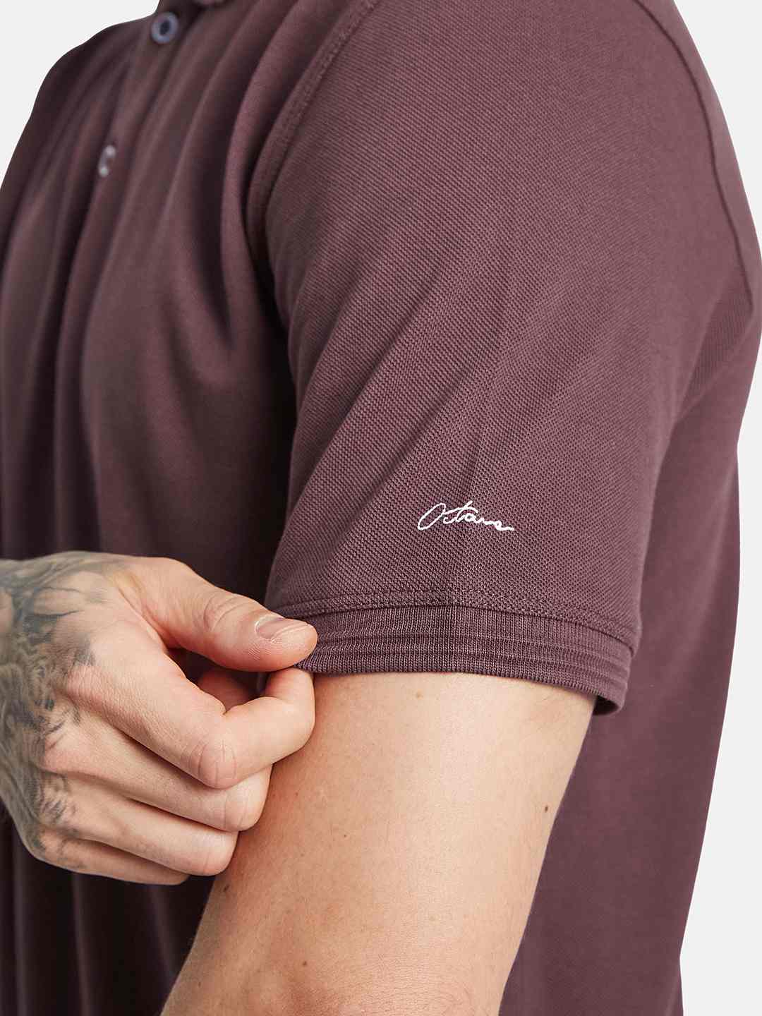 Octave Polo Collar Cotton T-Shirt