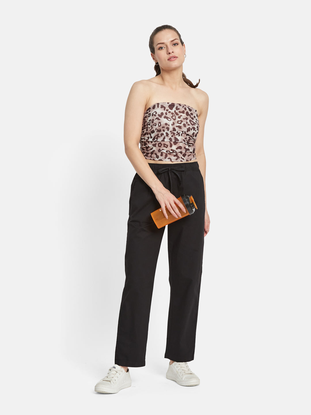METTLE Women Cotton Mid Rise Track Pants