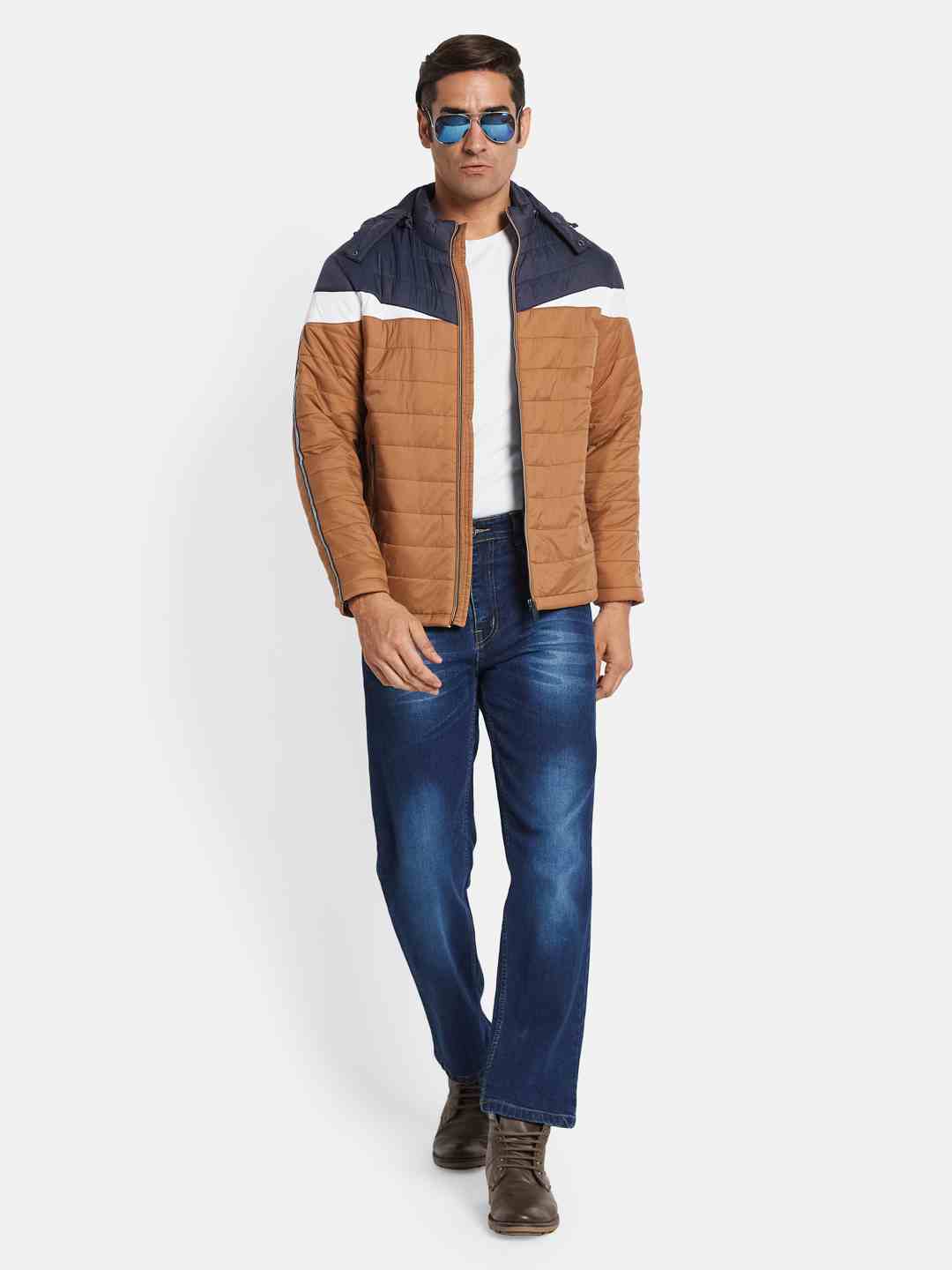 METTLE Men Colourblocked Jacket