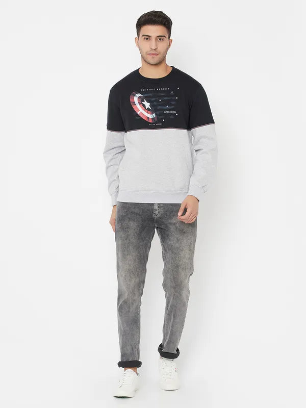 Men Grey Melange Sweatshirts