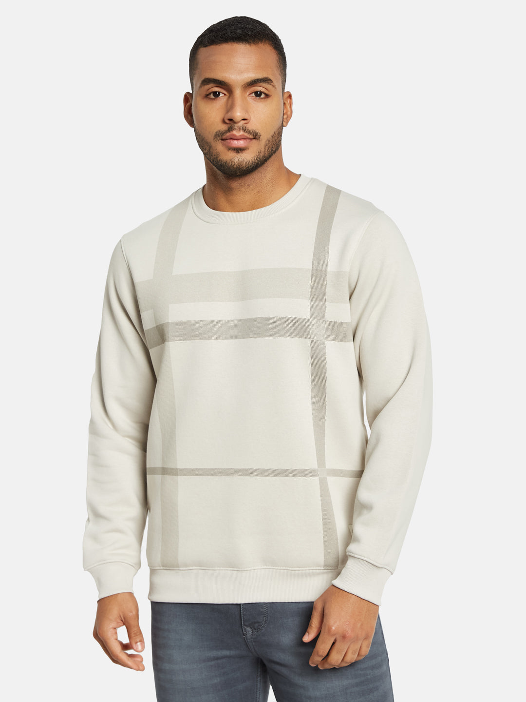 Octave Men Striped Sweatshirt