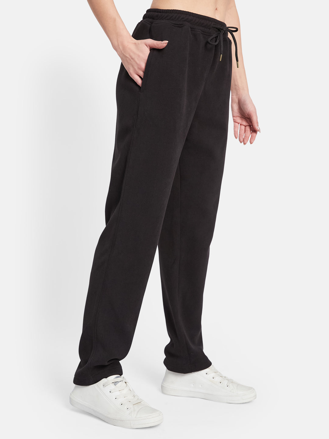 METTLE Women Cotton Mid Rise Track Pants