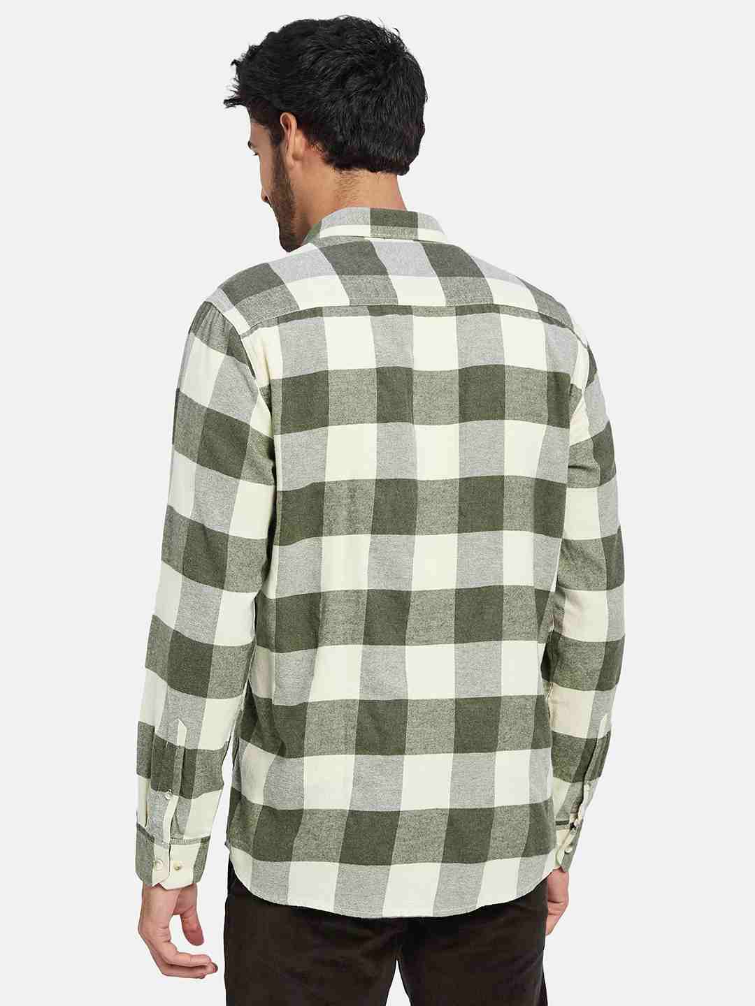 Mettle Gingham Checked Cotton Casual Shirt