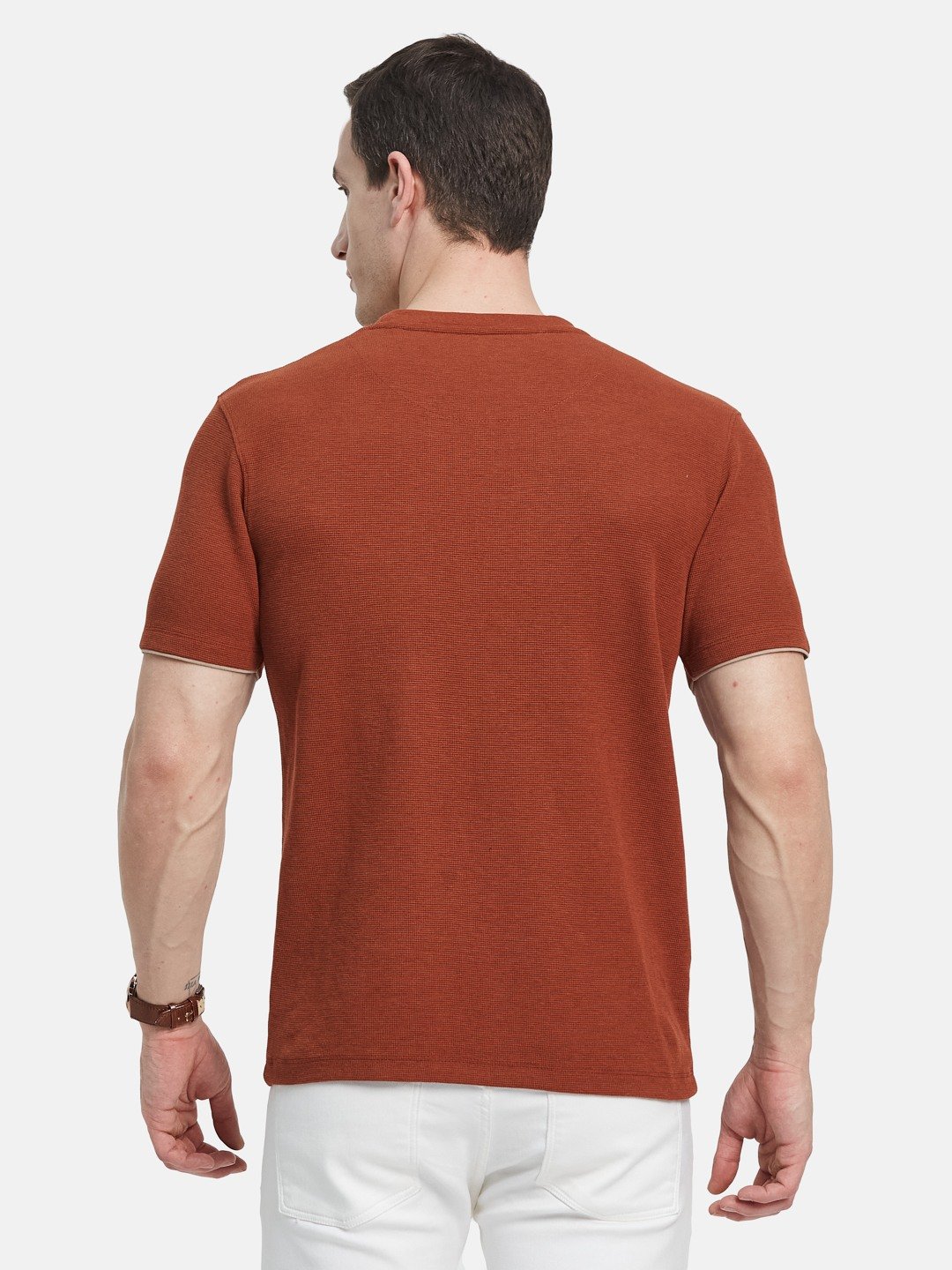 CORE ROUND NECK WAFFLE KNIT T-SHIRT