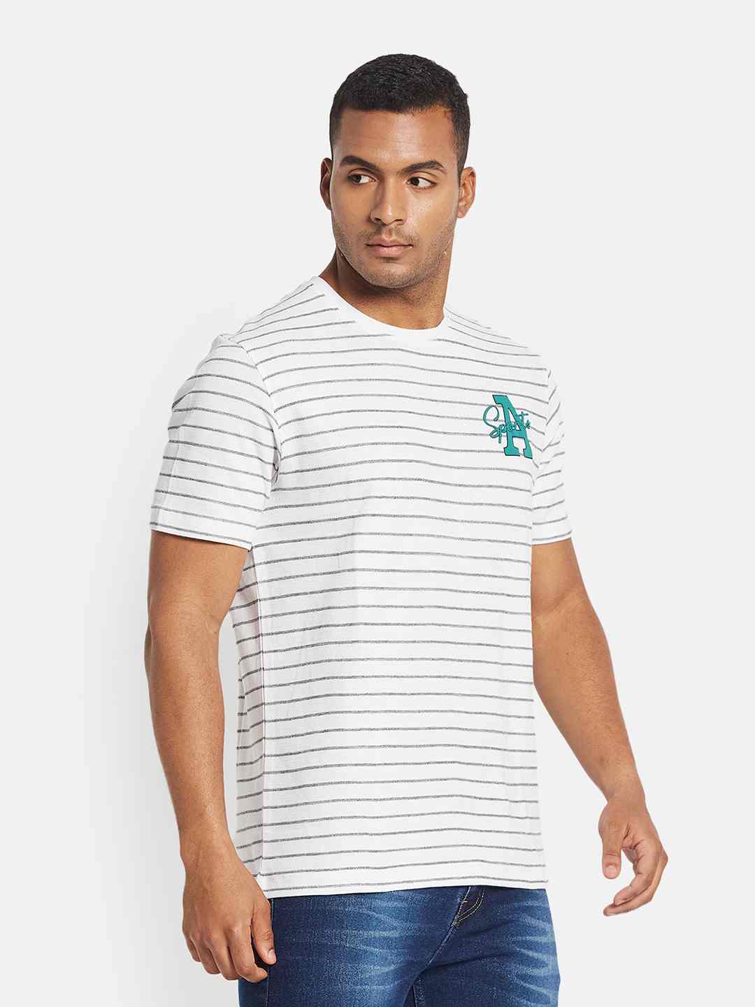 Octave Men Striped T-shirt