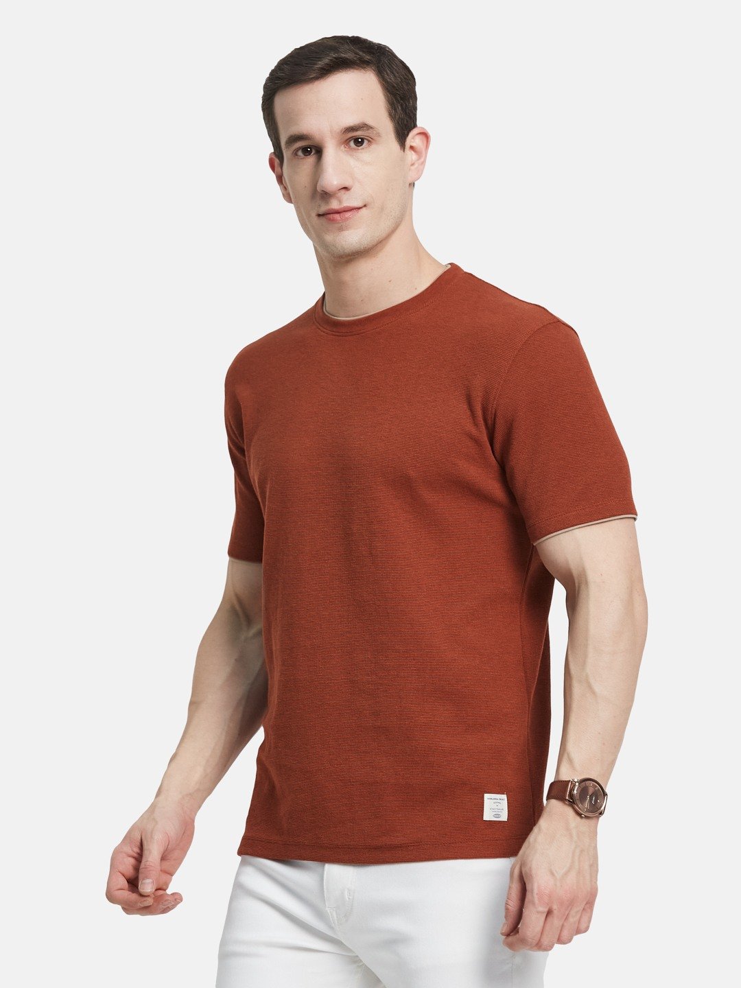 CORE ROUND NECK WAFFLE KNIT T-SHIRT