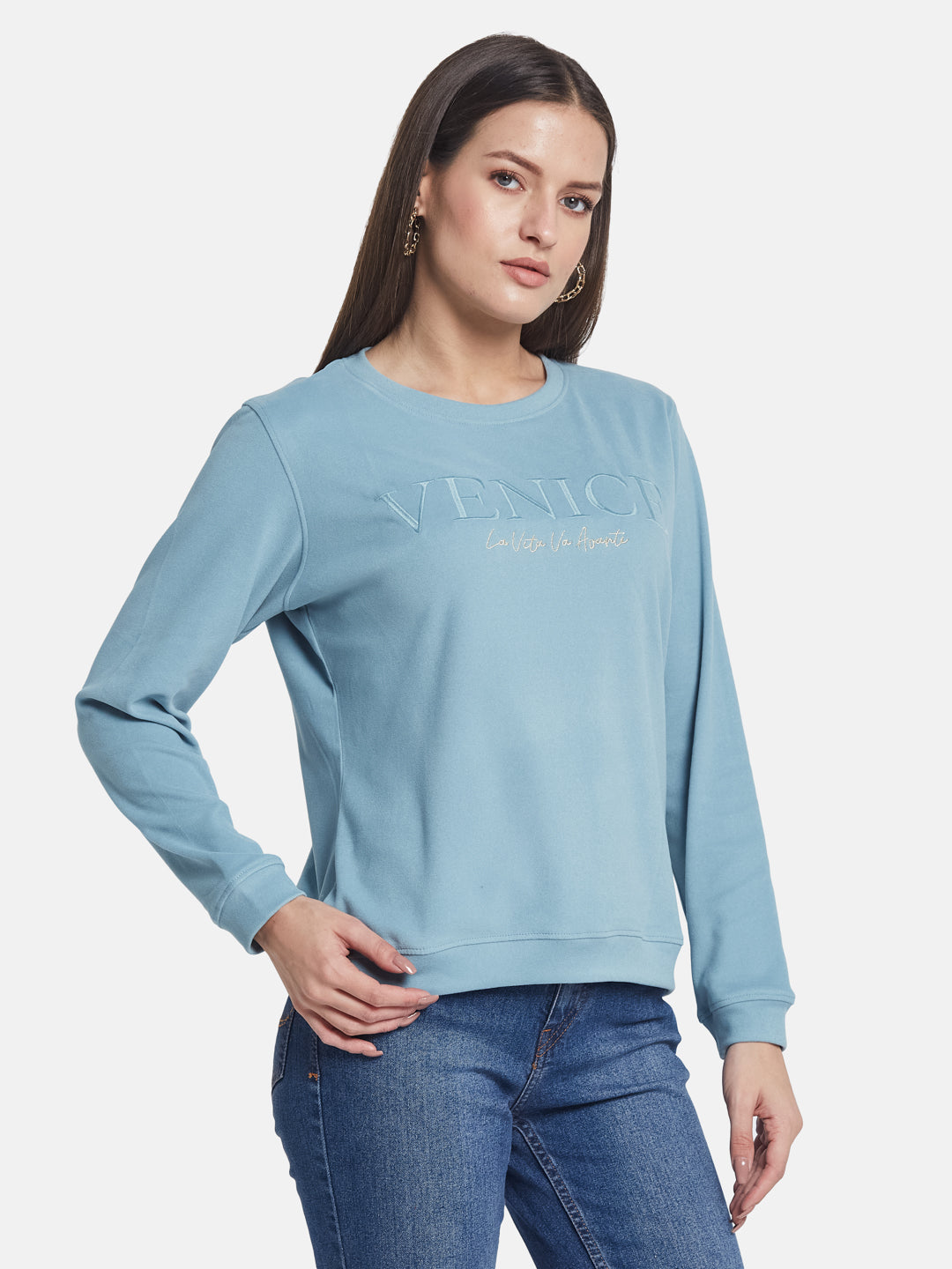 METTLE Women Round Neck Sweatshirt