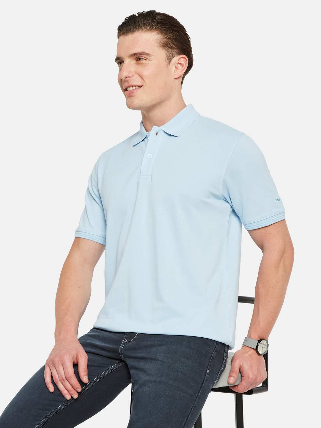Octave Polo Collar Cotton T-Shirt