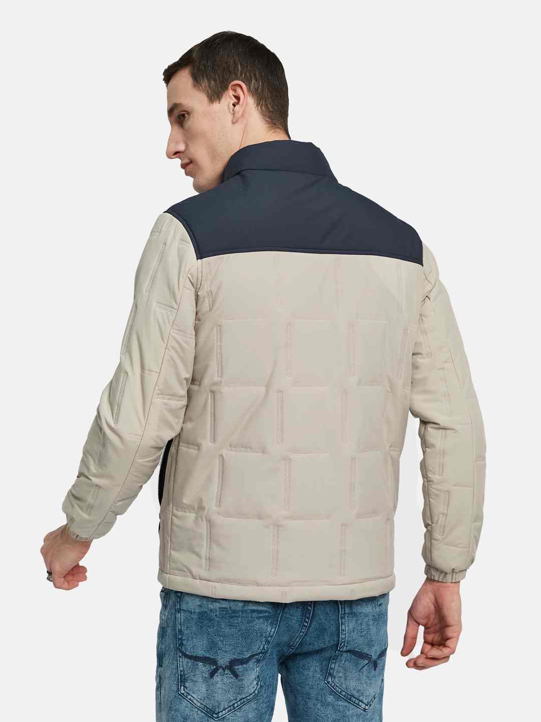 METTLE Men Colourblocked Padded Jacket