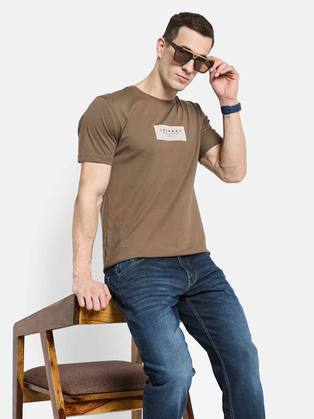 Octave Men Printed T-shirt