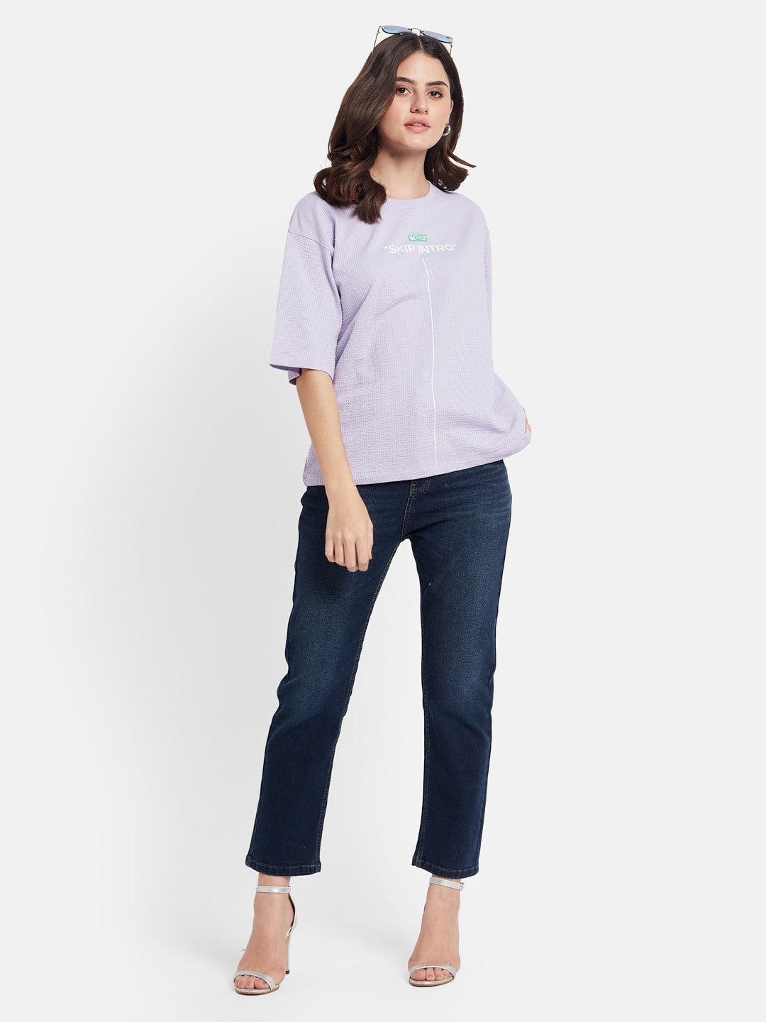 METTLE Graphic Printed Round Neck Cotton T-shirt