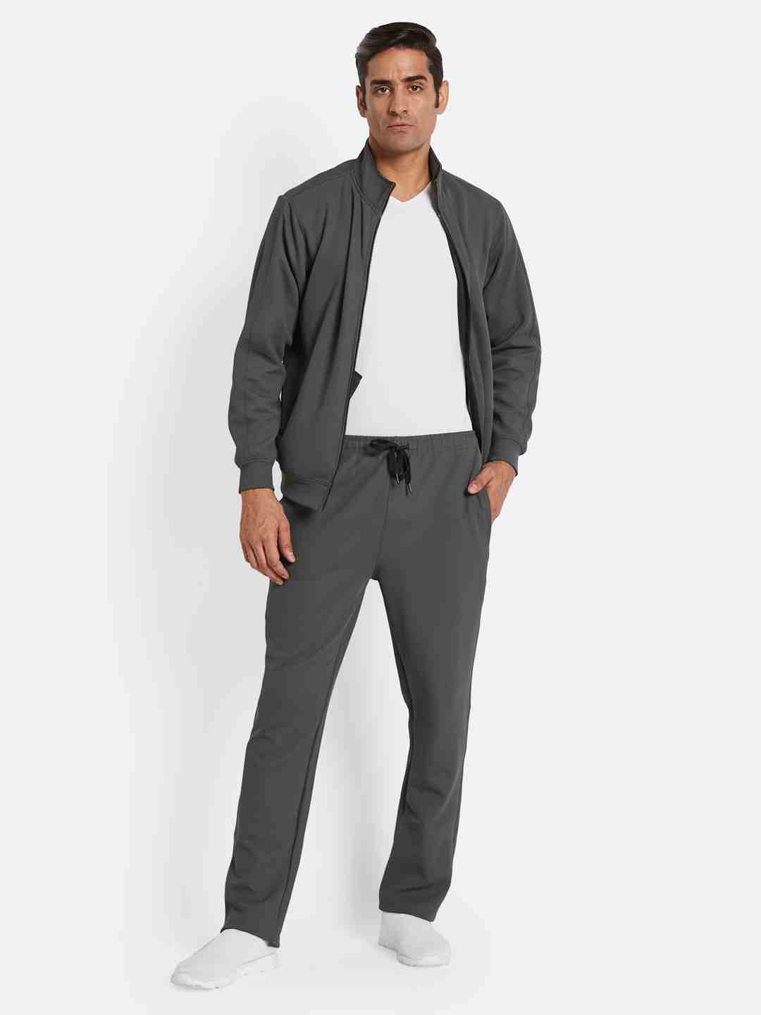Octave Men Mock Collar Long Sleeves Mid-Rise Tracksuit