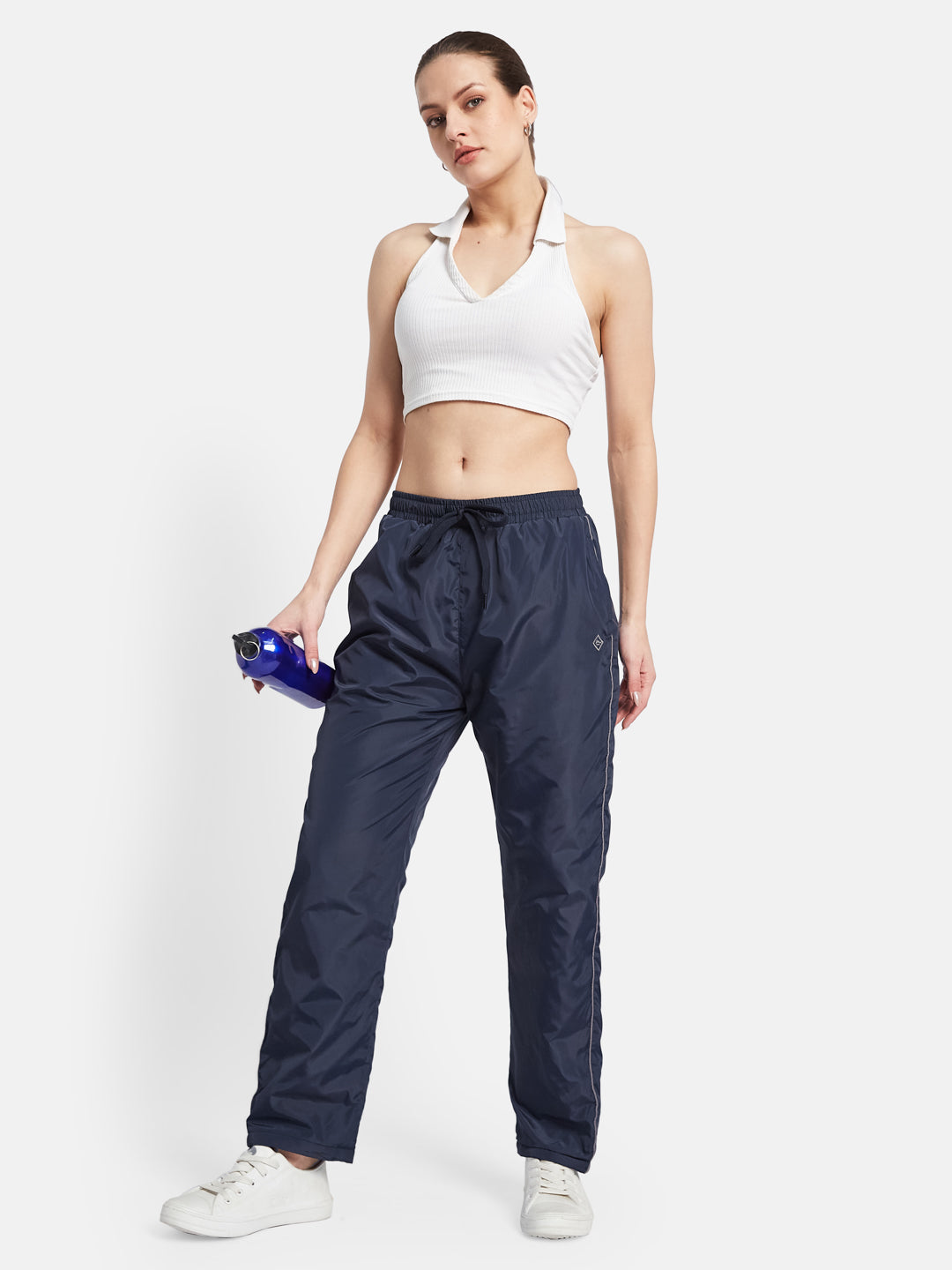 METTLE Women Cotton Mid Rise Track Pants