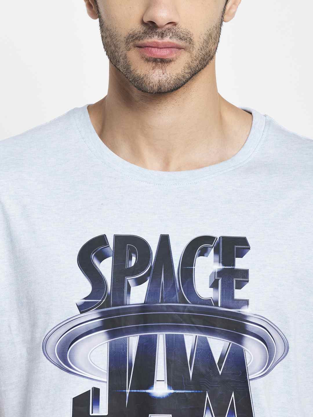 Octave Men Blue Typography Printed T-Shirt