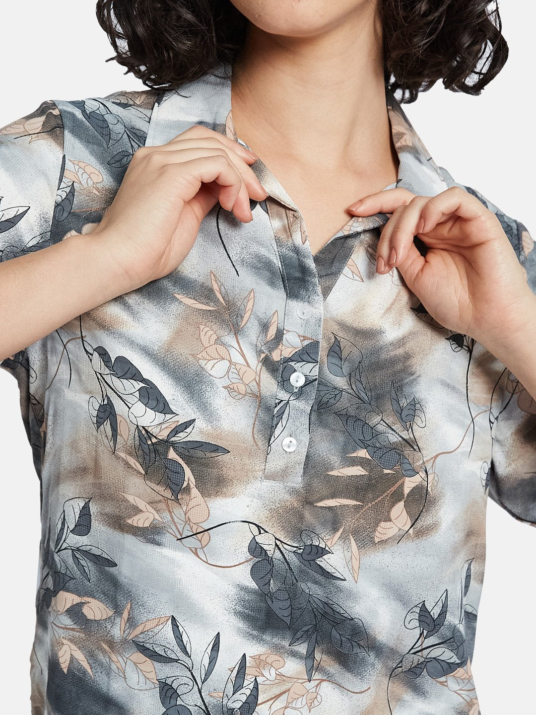 METTLE Floral Print Cotton Top
