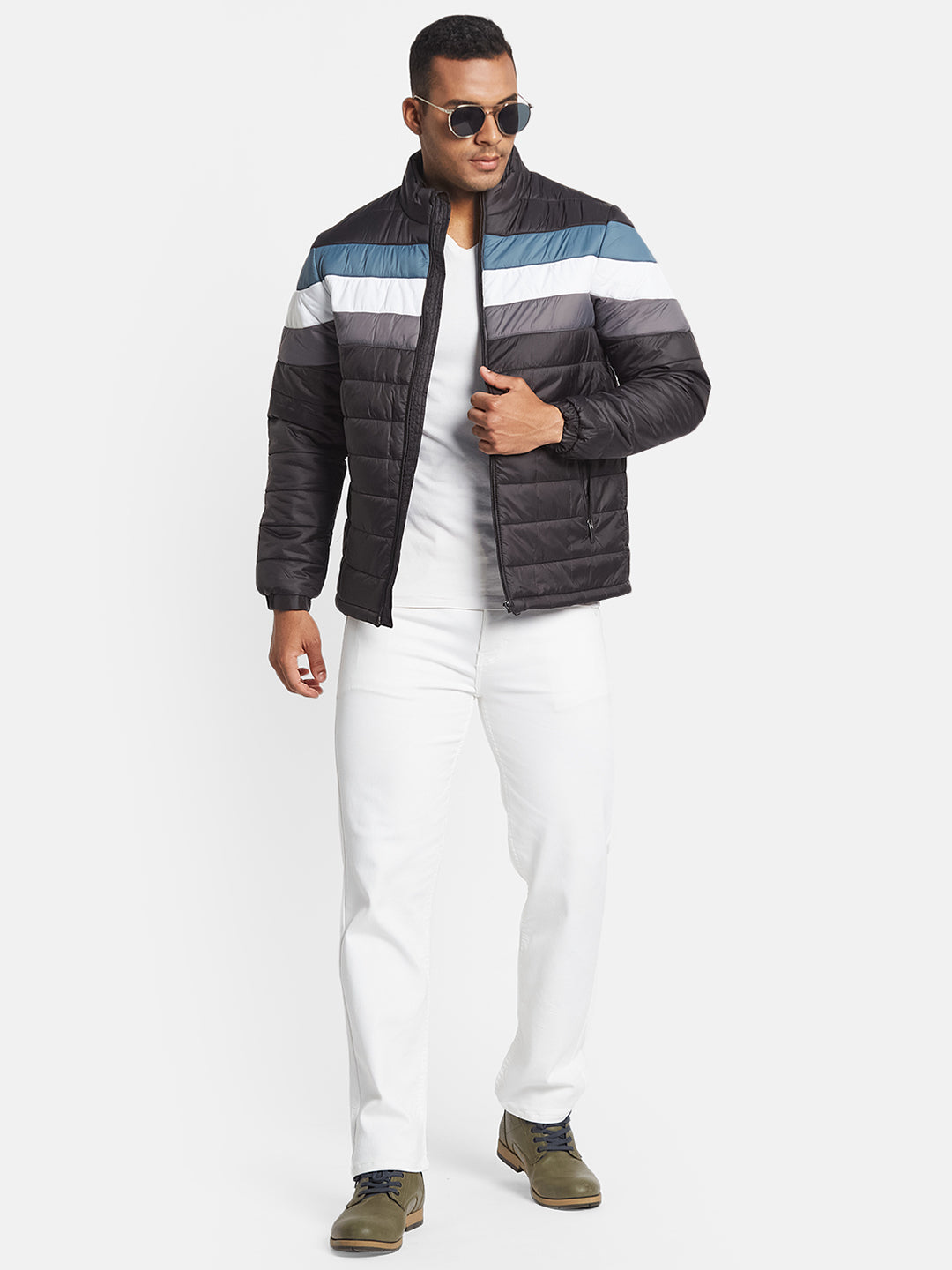 METTLE Men Colourblocked Jacket