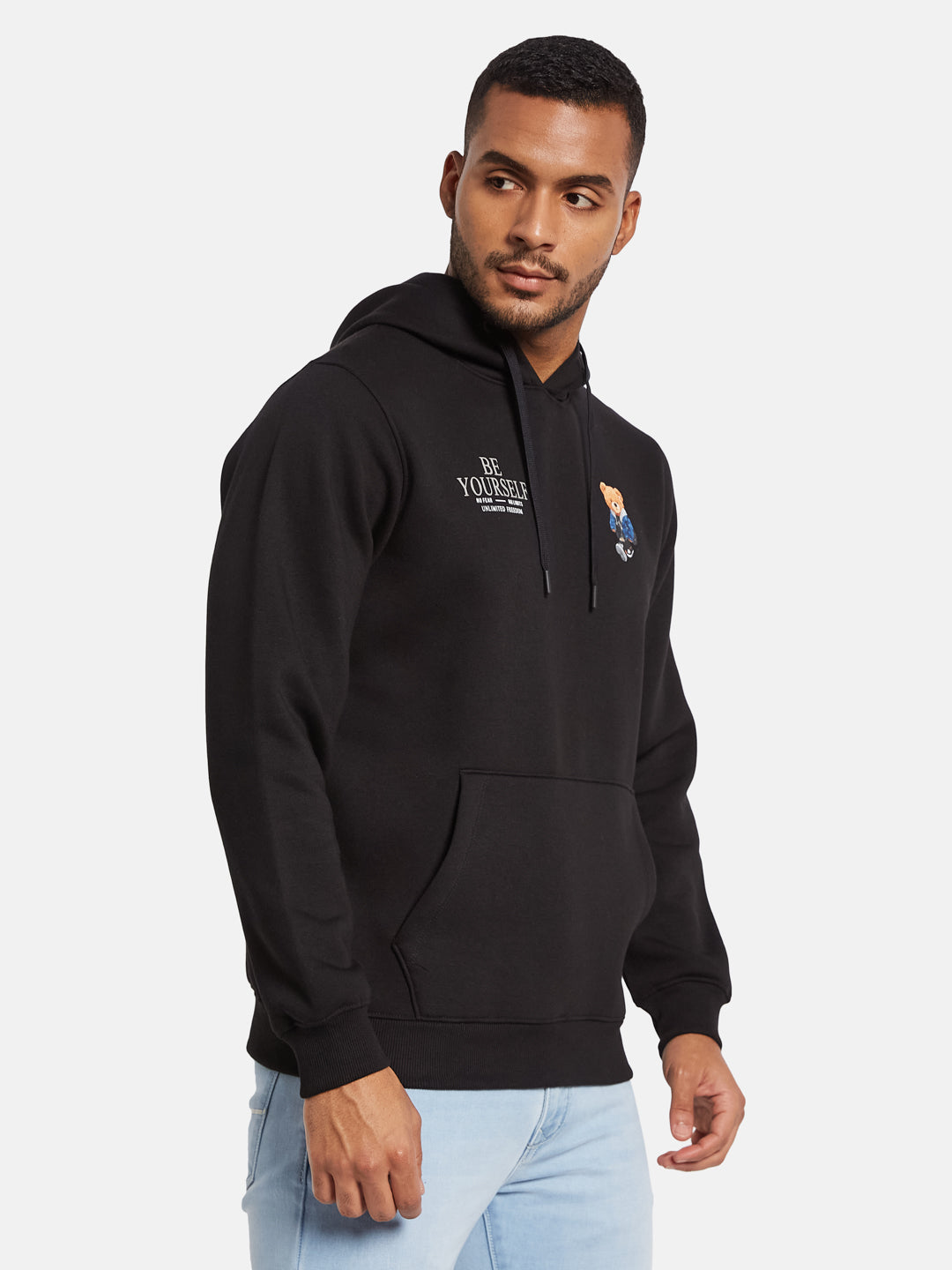 Octave Men Printed Hooded Sweatshirt