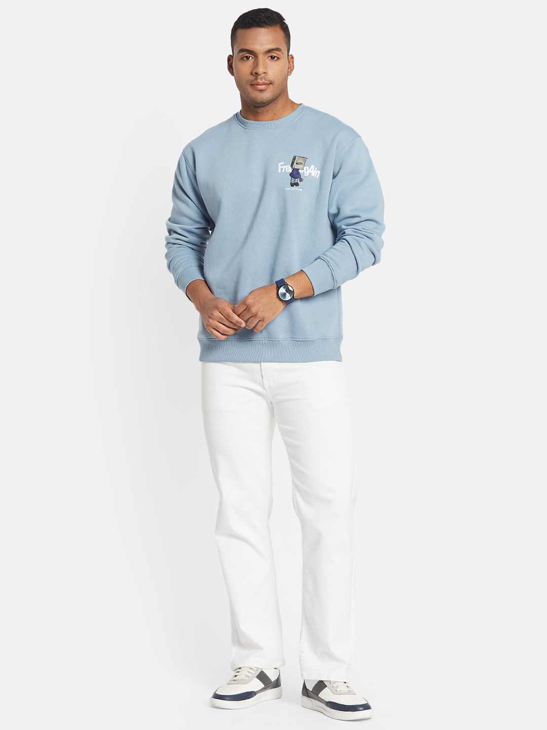 Octave Men Printed Pullover Sweatshirt