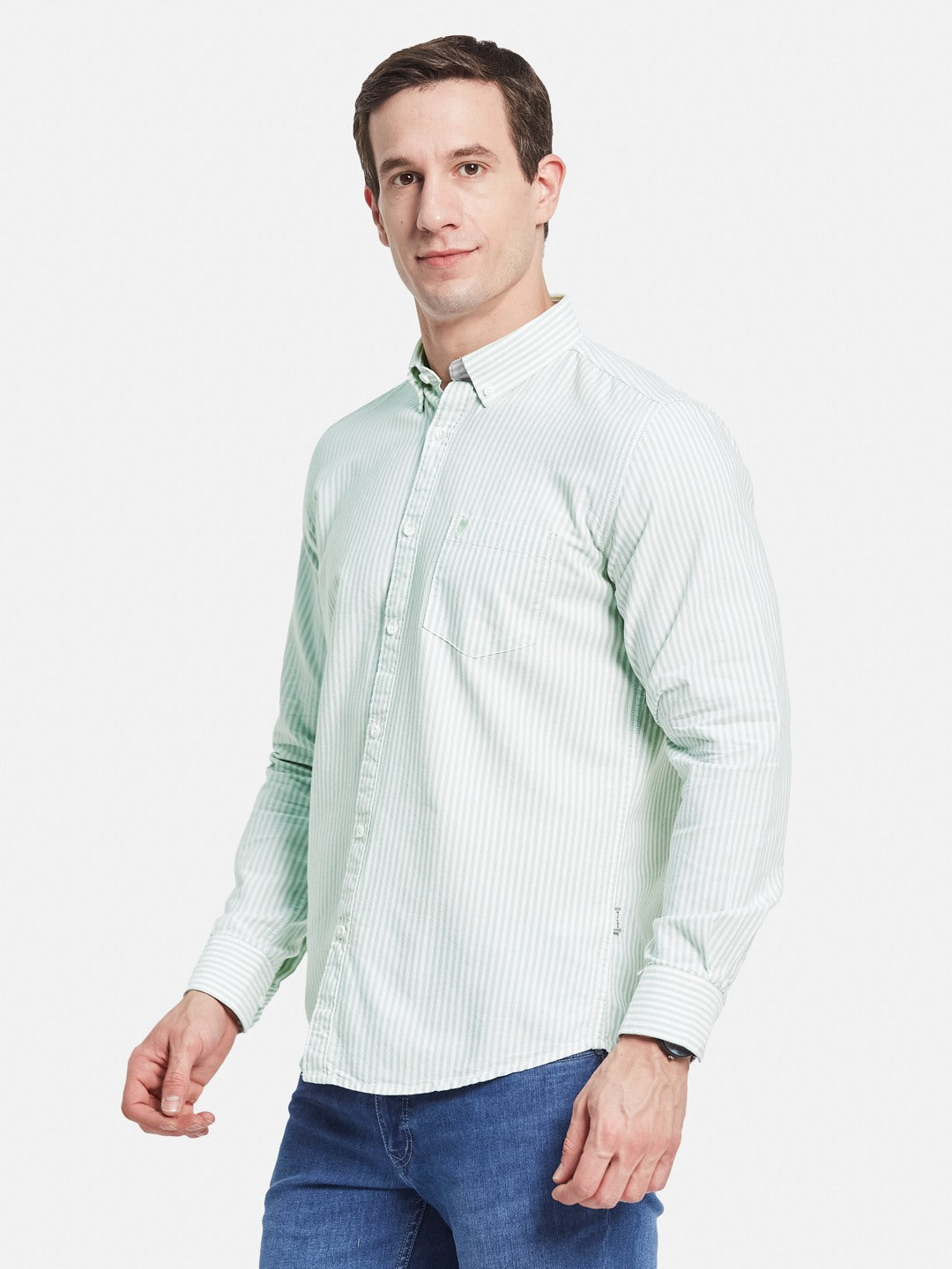 METTLE Men Multi Stripes Opaque Striped Casual Shirt
