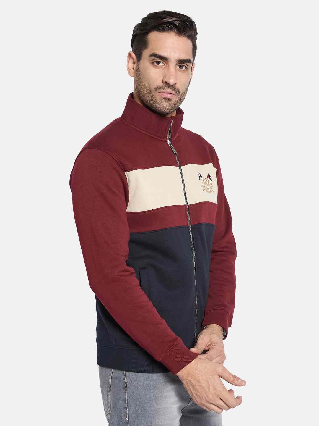 Octave Men Colourblocked Sweatshirt