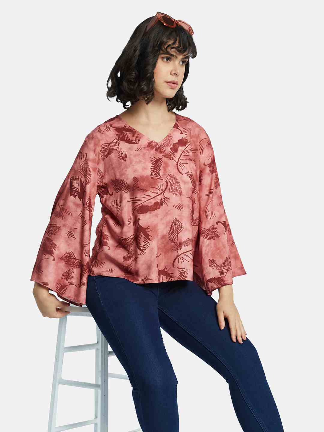 METTLE Floral Print Cotton Top