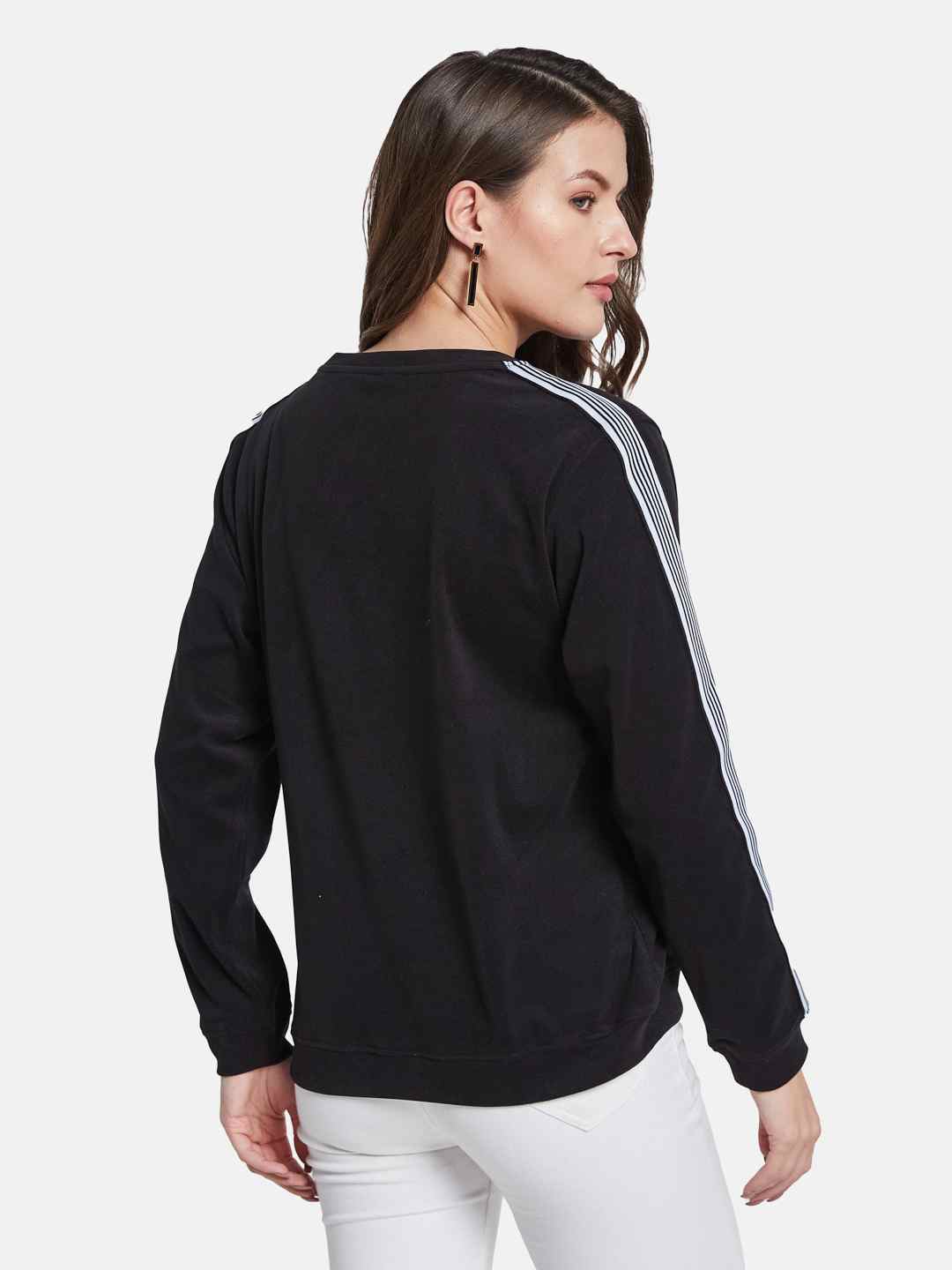 METTLE Women Round Neck Long Sleeves Sweatshirt