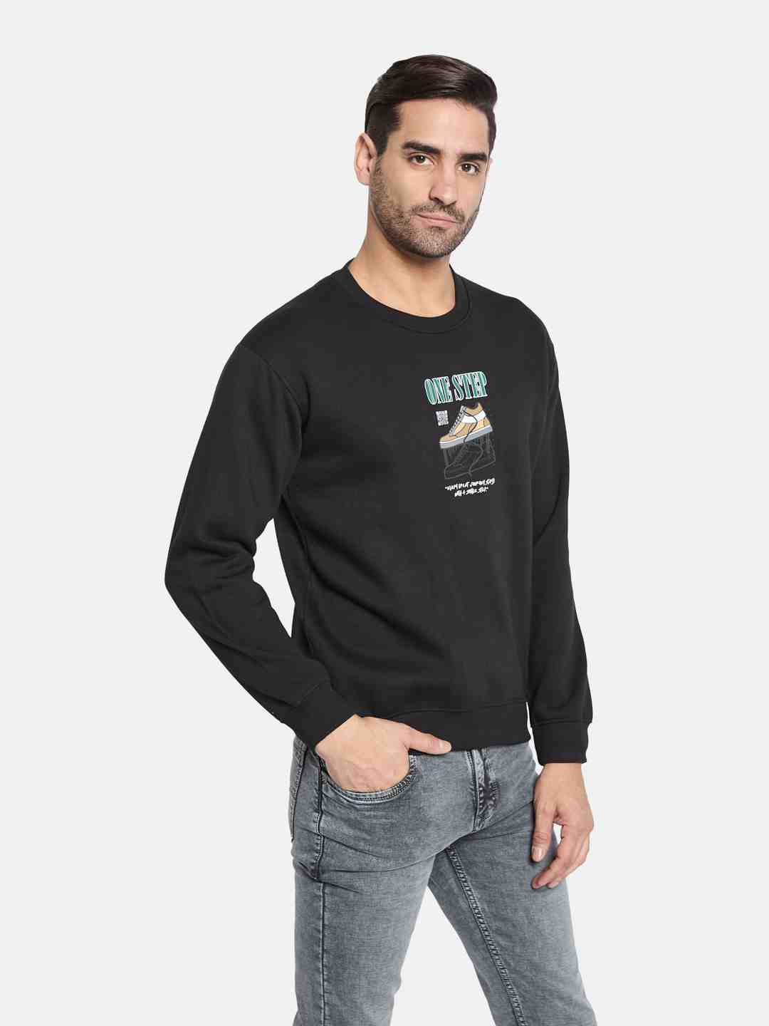 Octave Men Printed Pullover Sweatshirt