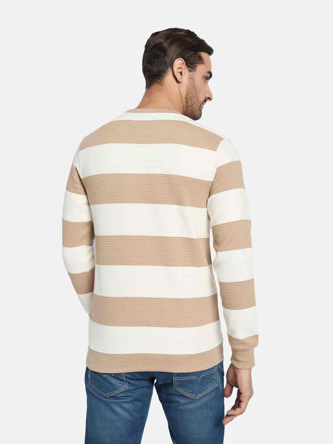 Octave Men Striped Sweatshirt