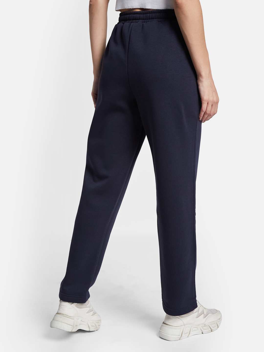 METTLE Women Regular Fit Mid Rise Fleece Track Pants