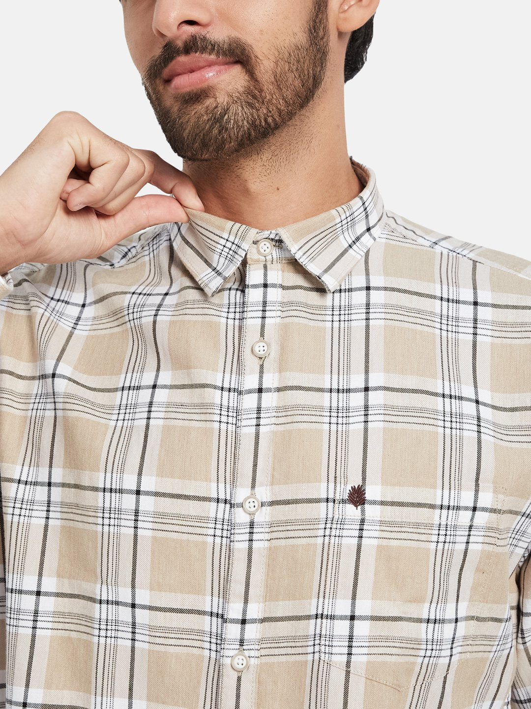 Mettle Checked Cotton Casual Shirt