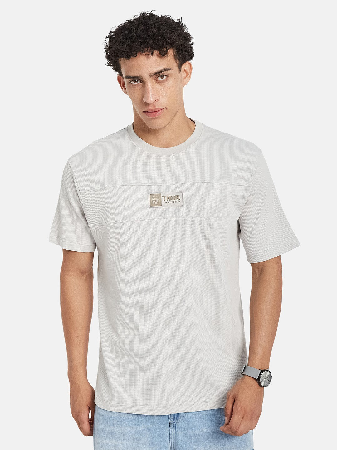 Octave Typography Printed Short Sleeves Cotton T-shirt