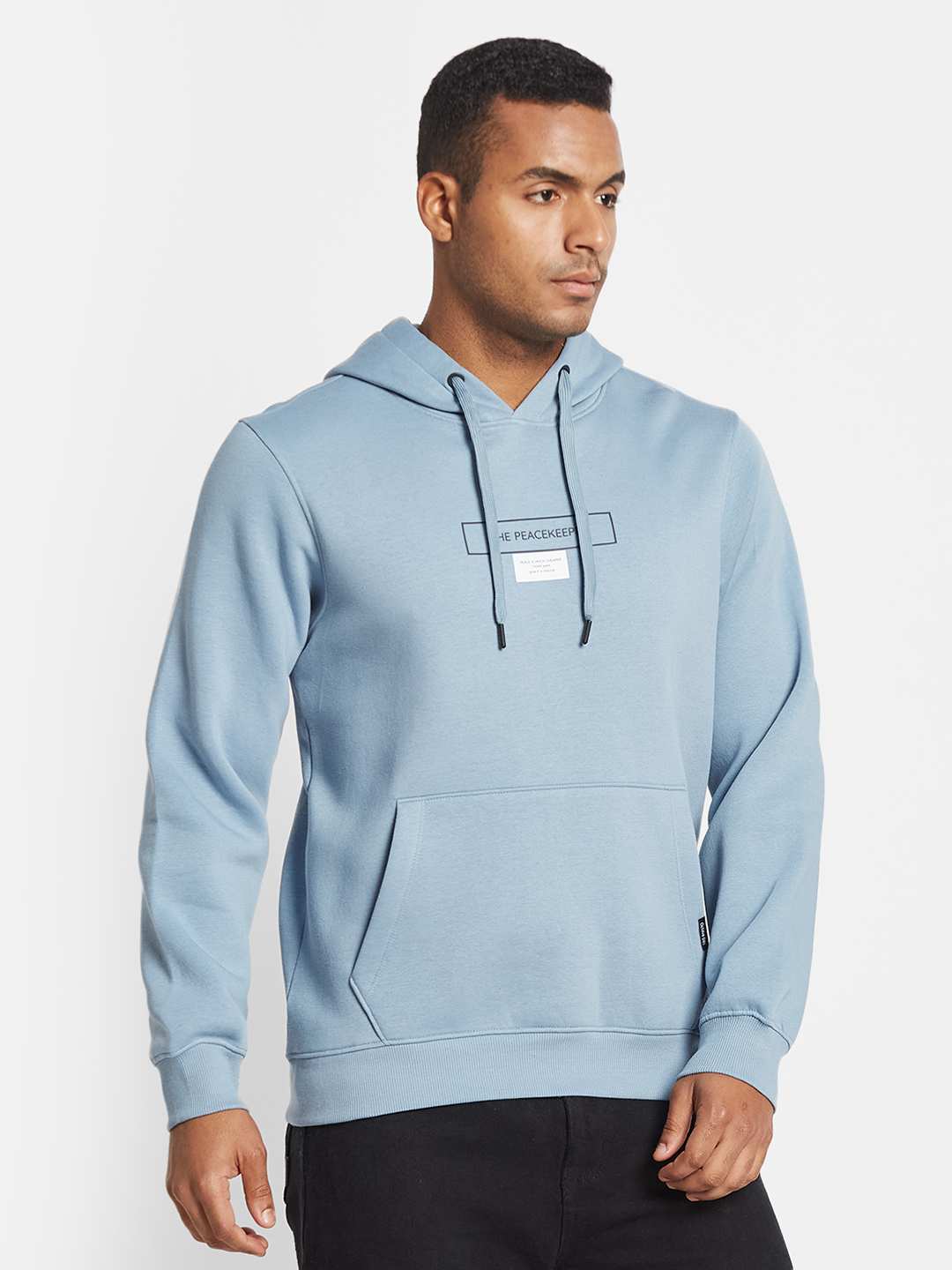Octave Men Printed Hooded Sweatshirt