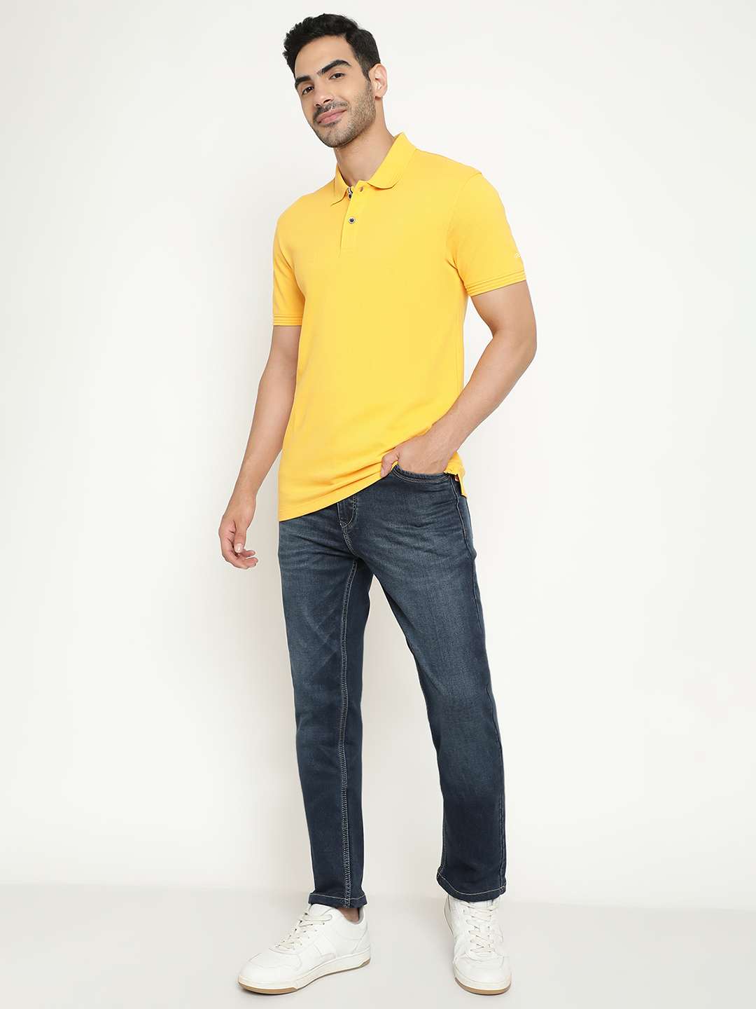 Octave Polo Collar Cotton T-Shirt