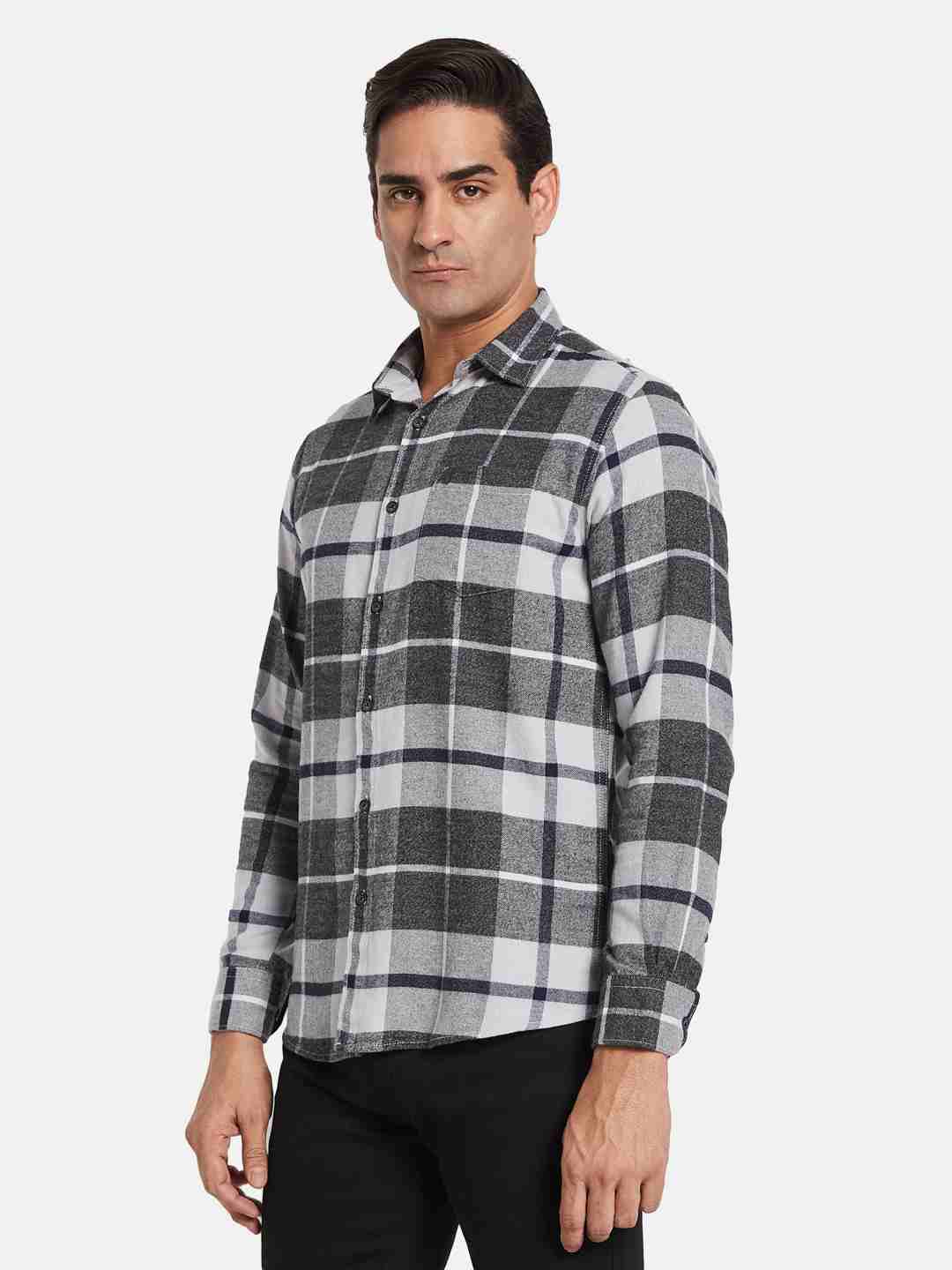 METTLE Men Opaque Colourblocked Casual Shirt