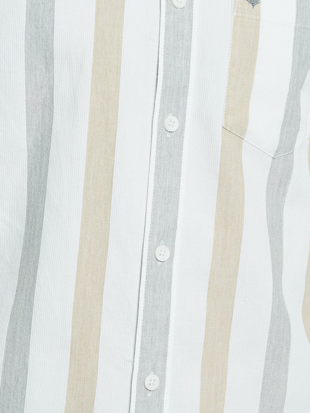 METTLE Men Multi Stripes Opaque Striped Casual Shirt