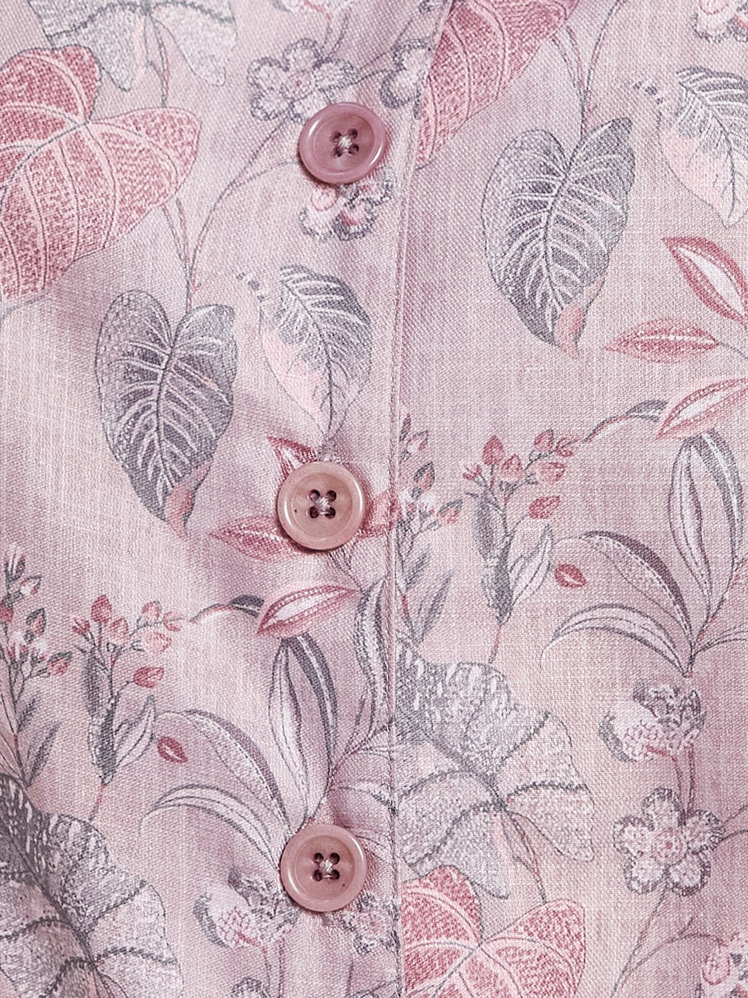 METTLE Women Floral Printed Cotton Shirt Dress