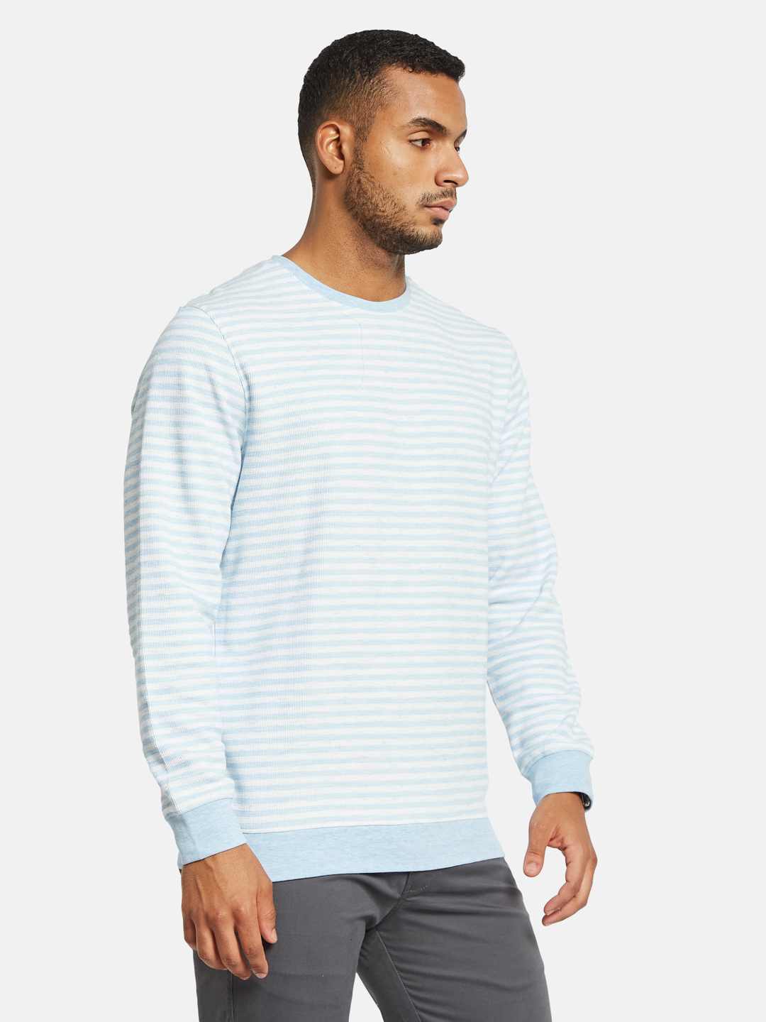 METTLE Men Striped Pockets T-shirt