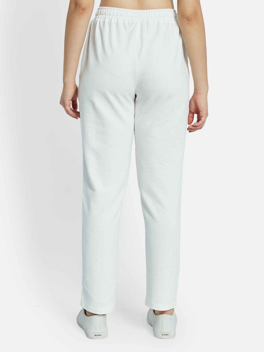 METTLE Women Textured Cotton Track Pants