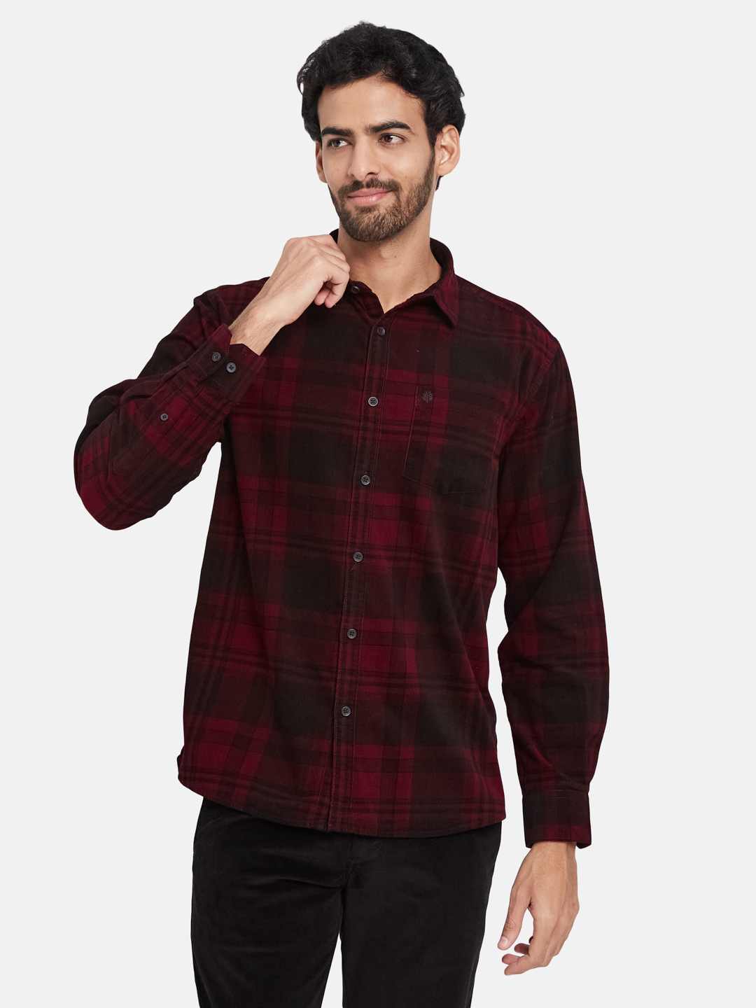 Mettle Tartan Checked Cotton Casual Shirt