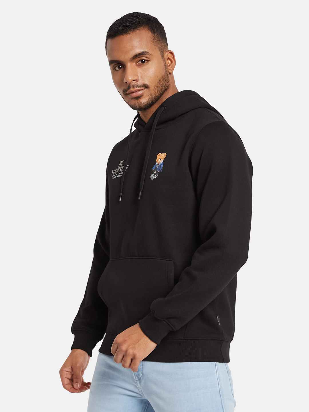 Octave Men Printed Hooded Sweatshirt
