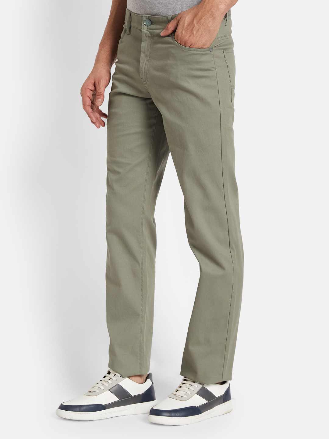 Octave Men Regular Fit Cotton Chinos