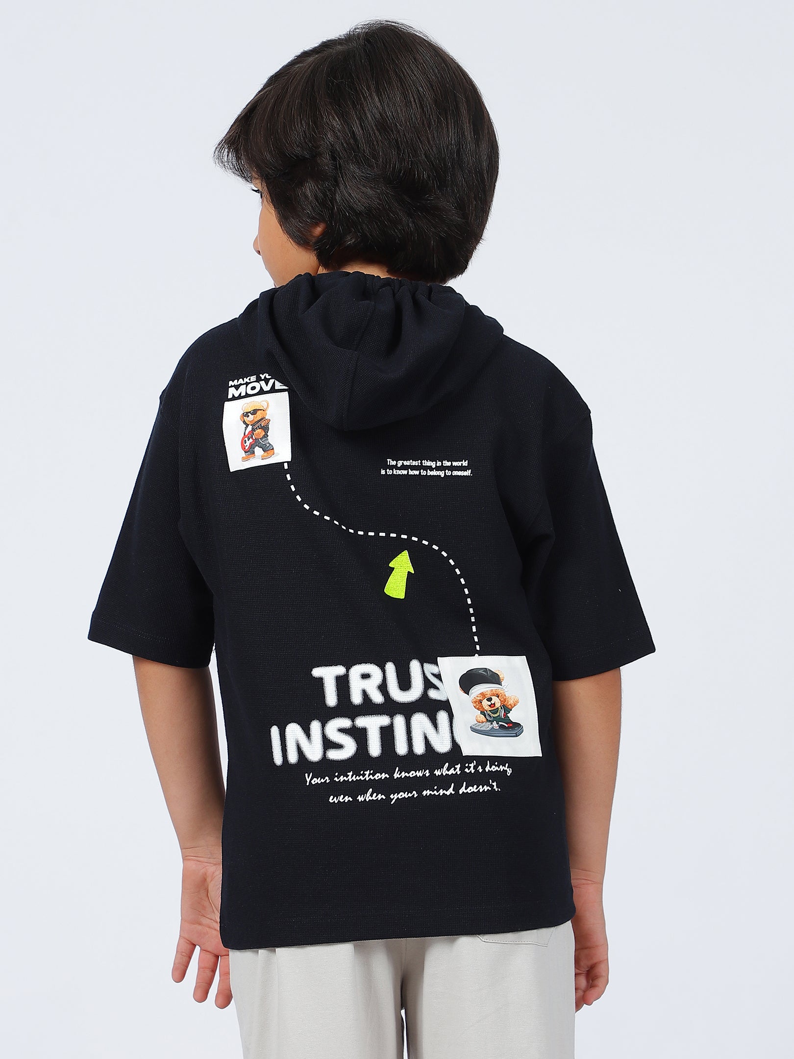 Octave Boys Printed Hooded T-shirt