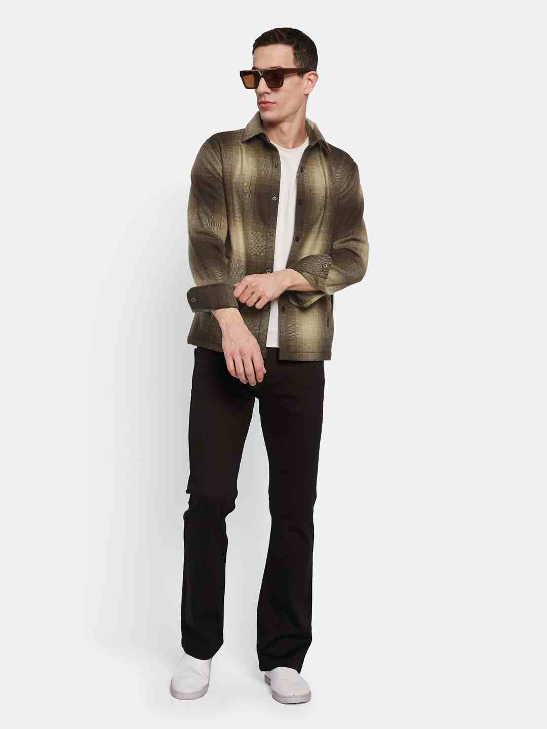 METTLE Men Opaque Colourblocked Casual Shirt