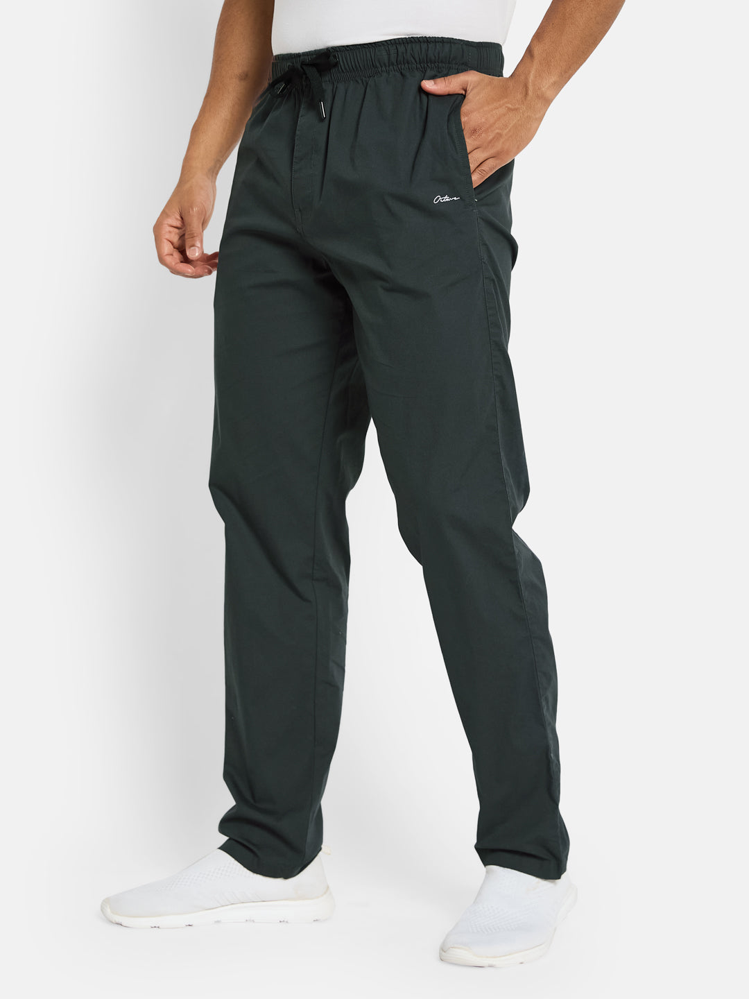 Octave Men Cotton Mid-Rise Track Pants