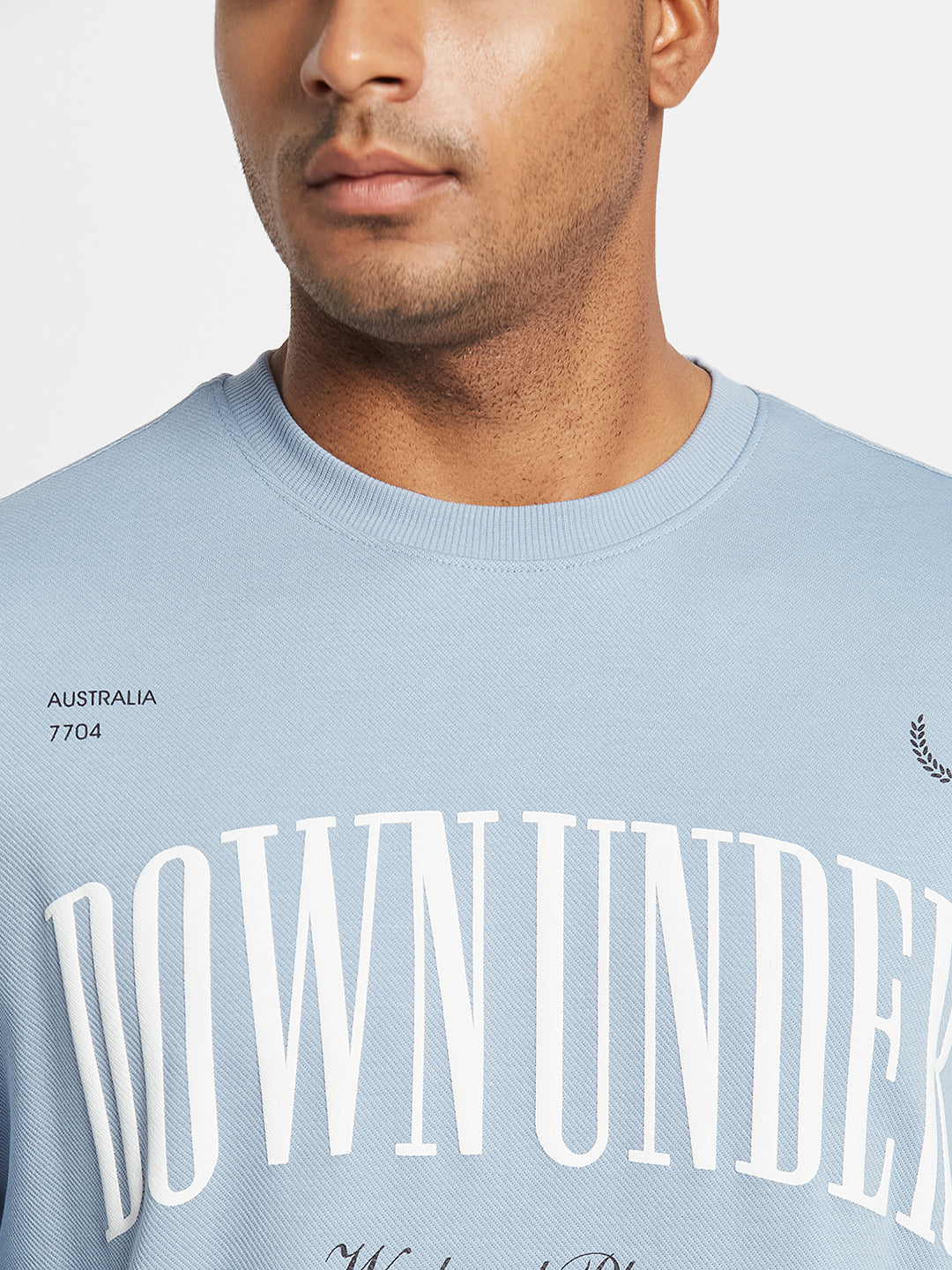 METTLE Men Printed Cotton Sweatshirt