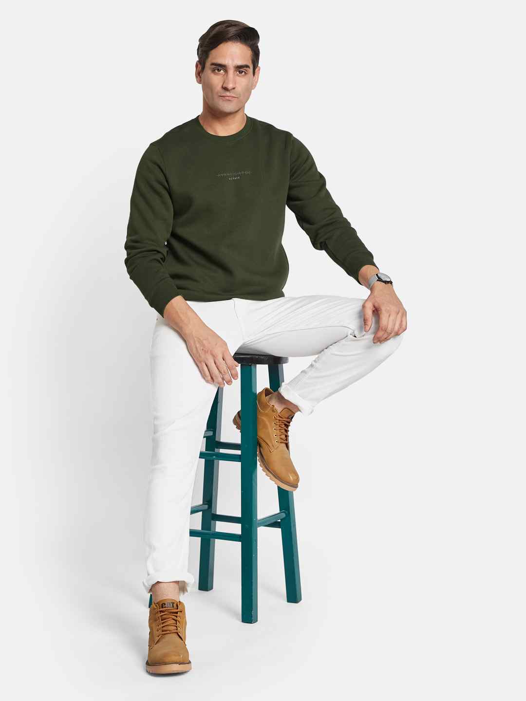 Octave Men Long Sleeves Round Neck Sweatshirt