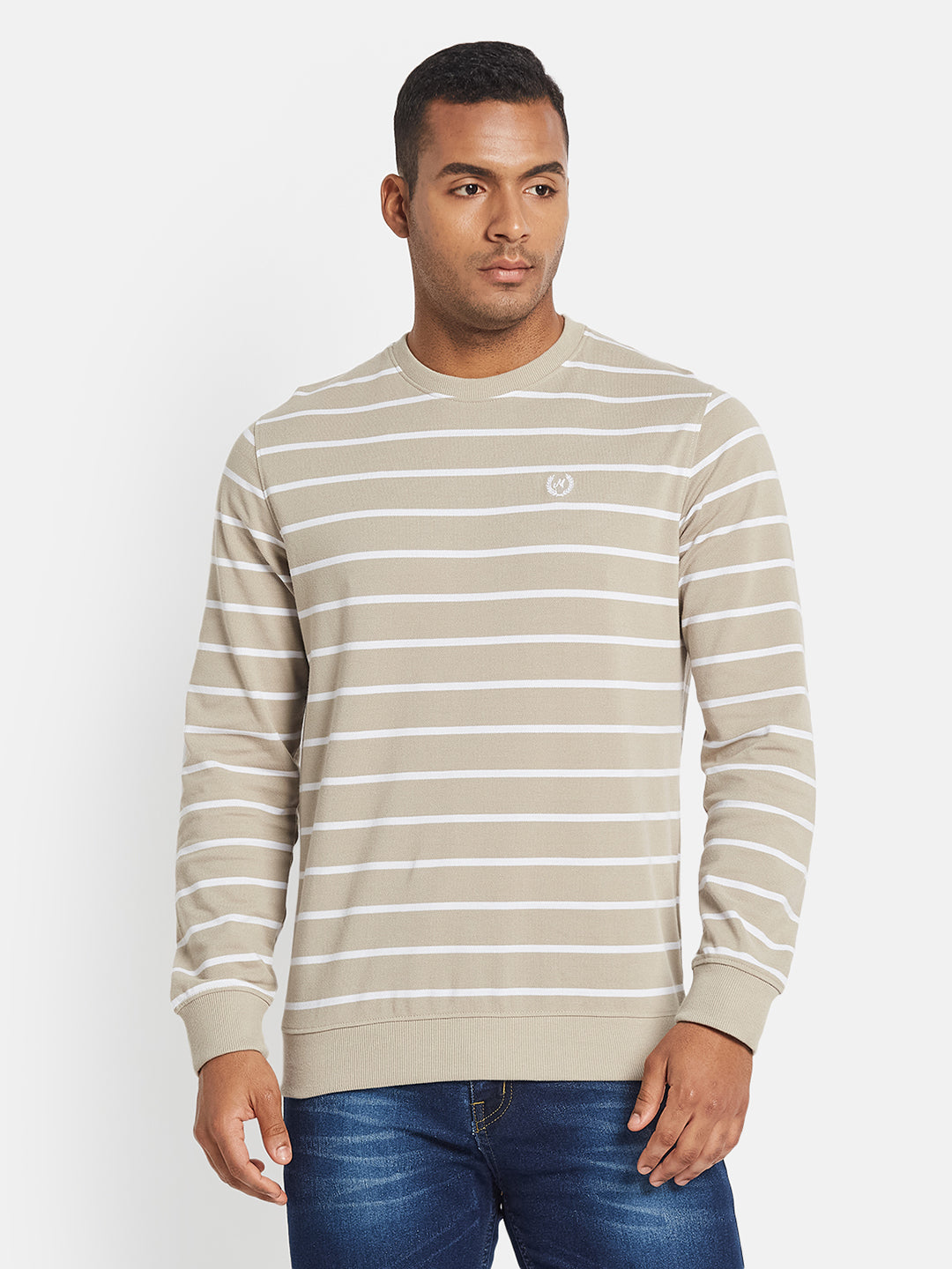 METTLE Men Striped T-shirt