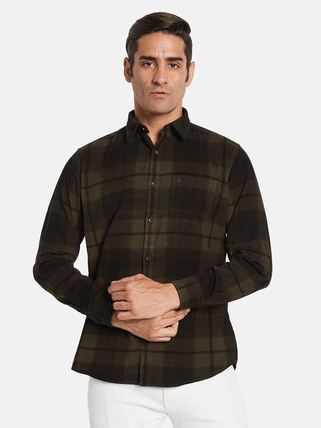METTLE Men Opaque Checked Casual Shirt