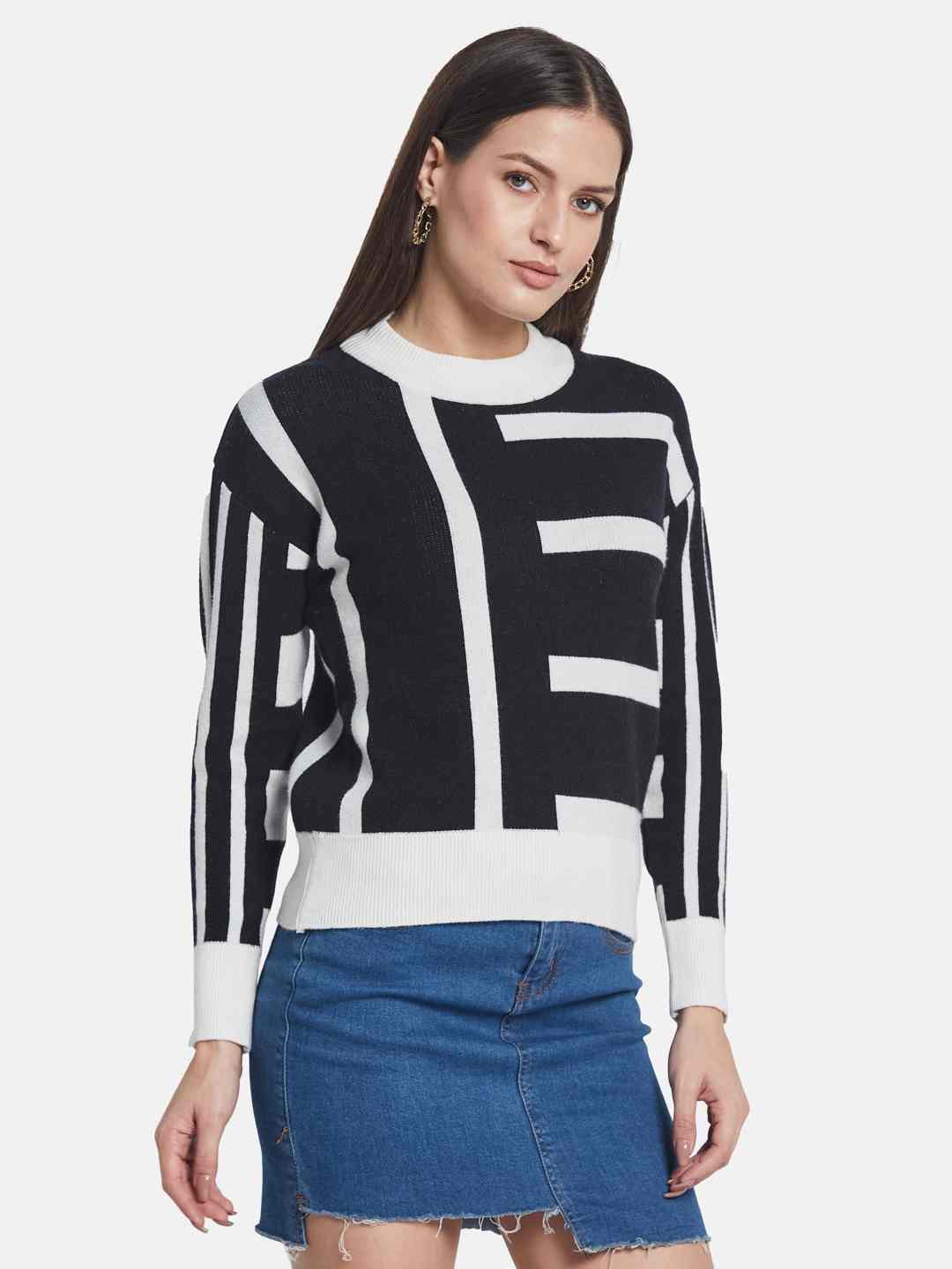 METTLE Women Printed Pullover